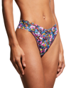 Hanky Panky Printed Original-rise Signature Lace Thong In Confetti Flora