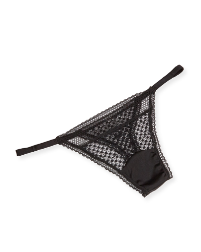 Else Bella Lace String Thong In Black