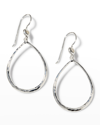 Ippolita Sterling Silver Open Teardrop Earrings With Diamonds In Diamond