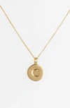 Kate Spade 'one In A Million' Initial Pendant Necklace In C- Gold