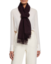 Loro Piana Cashmere Sciarpa Grande Fringe-trim Scarf In Gray