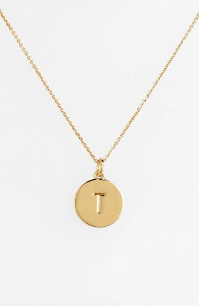 Kate Spade 12k Gold-plated Initials Pendant Necklace, 17" + 3" Extender In T