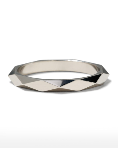 Boucheron Facette Medium Platinum Wedding Band Ring