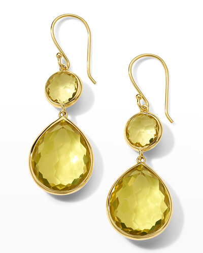 Ippolita Rock Candy Snowman Teardrop Earrings In Citrine