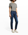 Rag & Bone Michal Striped Linen Crewneck Tee In Nvymulti