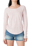 Lucky Brand Burnout Thermal In Pink Multi
