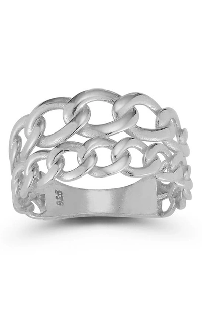 Sphera Milano Chain Link Band Ring In Silver