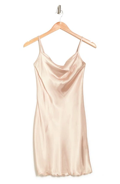Marina Beaded Long Sleeve Maxi Gown In Champ