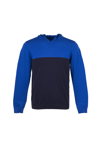 X-ray Knit Hooded Sweater In Royal Bl/navy