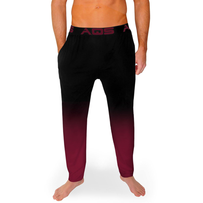 Aqs Ombrè Lounge Pants In Black/burgundy Ombre