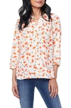 Nydj High/low Crepe Blouse In Sweethearts