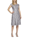 Alex Evenings A-line Rosette Midi Dress In Brush Peri