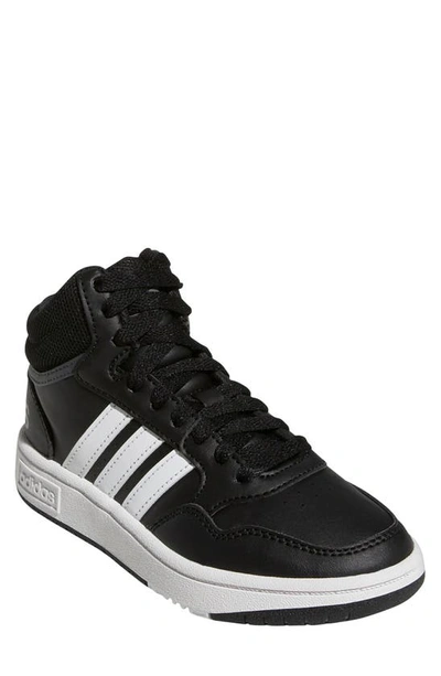 Adidas Originals Kids' Hoops Mid 3.0 Sneaker In Core Black/ftwr White/grey Six