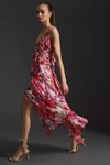 Misa Diana Floral Georgette Maxi Dress In Pink