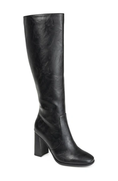 Journee Collection Karima Vegan Leather Tall Boot In Black
