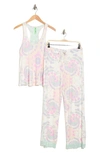Honeydew Intimates Honeydew Lace Trim Racerback Tank & Pants 2-piece Pajama Set In Zion Tie-dye