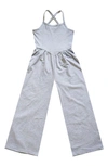 Joe-ella Wide Leg Knit Jumpsuit In Grey