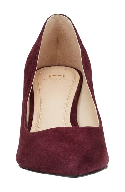 Marc Fisher Ltd Zala Block Heel Pump In Wine Suede 2