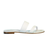 Manolo Blahnik Susa Leather Thong Sandals In White