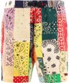 Readymade Patchwork Bandana Print Shorts In Beige
