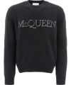 Alexander Mcqueen Mcqueen Embroidered Crew Neck Jumper In Black  