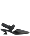 Ferragamo Sagar Slingback In Black Nappa Leather In Black  
