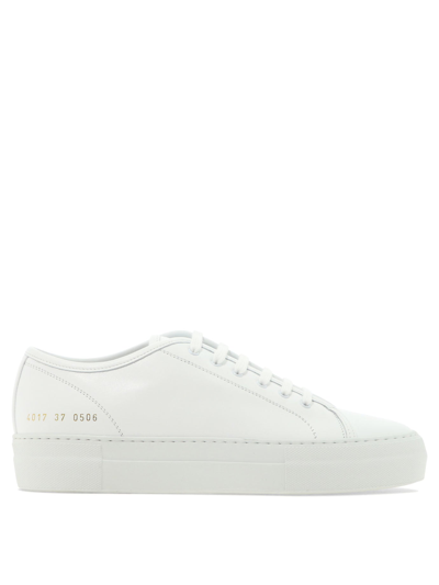 Common Projects Tournament Leather Sneakers In White