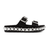 Alaïa Bombe Embellished Suede Slides In Black