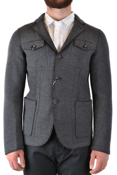 Armani Collezioni Mens Grey Other Materials Outerwear Jacket