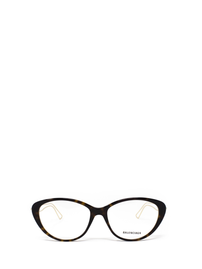 Balenciaga Bb0067o Havana Unisex Eyeglasses In Black