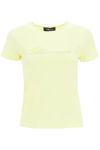 BLUMARINE BLUMARINE RHINESTONE LOGO T-SHIRT