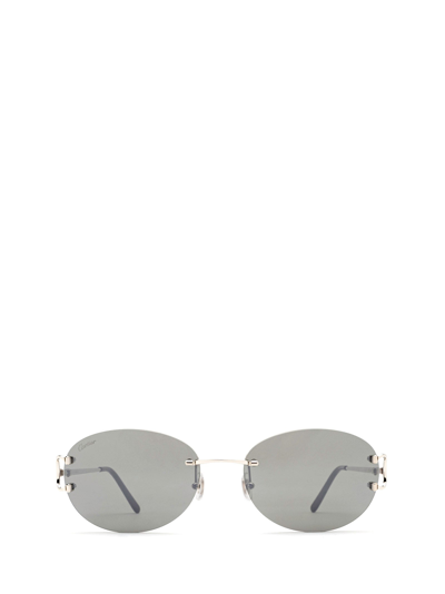 Cartier Ct0029rs Silver Sunglasses