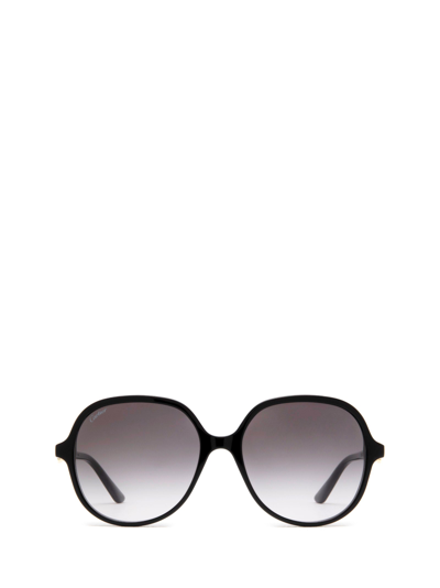 Cartier Round Frame Sunglasses In Black