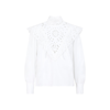Chloé High-neck Broderie Anglaise Blouse In White
