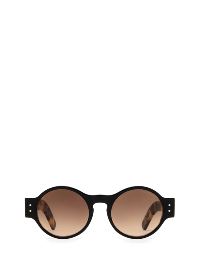 Cutler And Gross Cutler & Gross Round Frame Sunglasses In Black On Camo