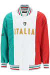 Dolce & Gabbana Italia Colour-block Bomber Jacket In Mixed Colours