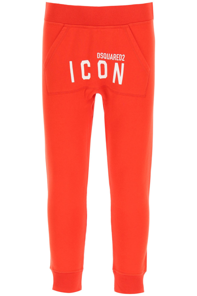 Dsquared2 Icon Logo Sweatpants In Red