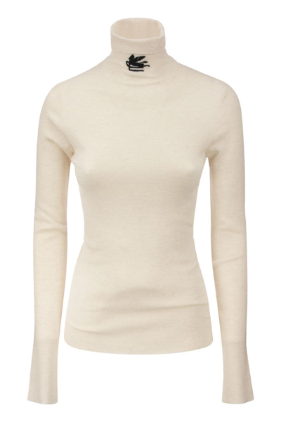 【送料&関税込】Etro Turtleneck With Embroidery Etro WOOL TURTLENECK WITH EMBROIDERY | REVERSIBLE