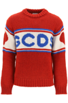Gcds Tape Logo Sweater In Mixed Colours