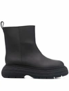 Gia Couture Marte Rubber Ankle Boots In Black