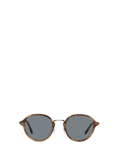 Giorgio Armani Round Frame Sunglasses In Brown Tortoise