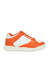 Heron Preston Leather & Mesh Low Top Sneakers In Orange