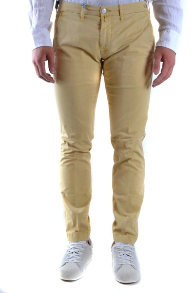 Jacob Cohen Trousers Brown In Yellow