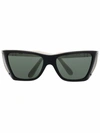 Jw Anderson Black & White Persol Edition Wide Frame Sunglasses In Black