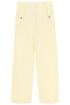 Kenzo Flared Cropped Pants In White