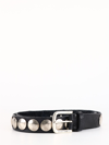 GOLDEN GOOSE LEATHER BELT WITH STUDS