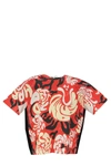 Marni Red Printed Graphic Short Sleeve Shirt In Red