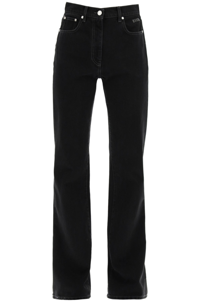 Msgm High Waisted Jeans In Black