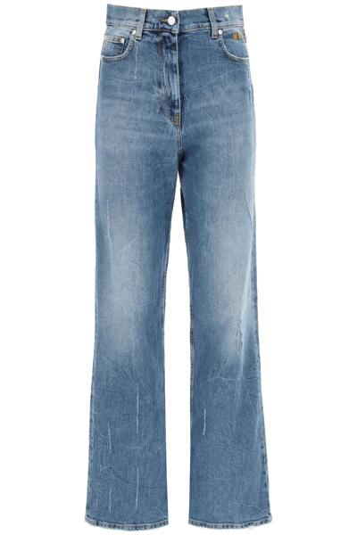 Msgm Oversize Jeans In Blue