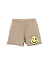 Natasha Zinko Emoji Print Cotton Shorts In Beige